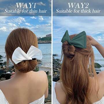 Deft Bun Hair Maker - 4 Pieces French Twist Hairstyle Tool, Solid Color Fashion Hair Wraps, Flexible Donut Quick Bun Twister for Women Girls Hair Styling Accessories