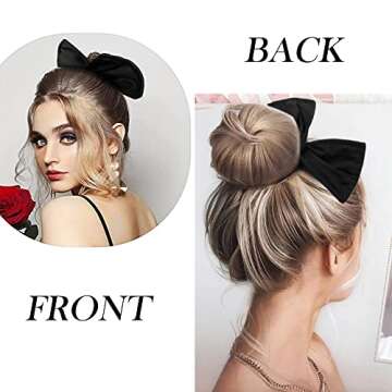 Deft Bun Hair Maker - 4 Pieces French Twist Hairstyle Tool, Solid Color Fashion Hair Wraps, Flexible Donut Quick Bun Twister for Women Girls Hair Styling Accessories