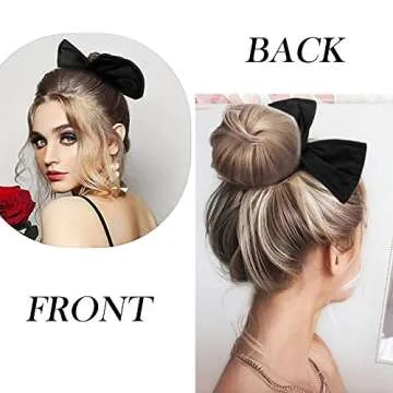 Deft Bun Hair Maker - 4 Pieces French Twist Hairstyle Tool, Solid Color Fashion Hair Wraps, Flexible Donut Quick Bun Twister for Women Girls Hair Styling Accessories