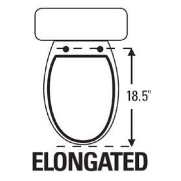 TOPSEAT TinyHiney Potty Elongated Toilet Seat, Adult/Child, w/Chromed Metal Hinges (Elongated White)