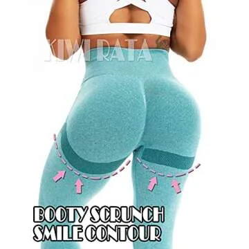 KIWI RATA High Waist Butt Lift Seamless Leggings for Women Peach Booty Workout Gym Active Pants Tights