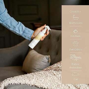 Grow Fragrance Scented Fabric and Room Air Freshener Spray - Certified Non-Toxic, 100% Plant-Based Essential Oils - 5 oz (Blondewood + Woodland Sage 2-Count)