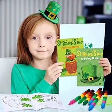 St. Patrick's Day Kids Coloring Books and Crayons Set