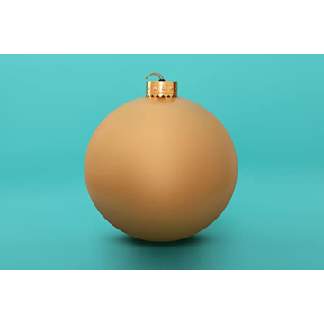 Elf Logic 24” Yardament - Large Inflatable Oversized Christmas Ornament - Outdoor Christmas Decoration - Use as Festive Christmas Yard Decoration (Gold)