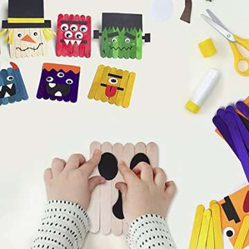 Geltvilra 10 Pack Halloween Arts and Crafts Kits for Kids Halloween Toys Monster DIY Assorted Pumpkins Frankenstein