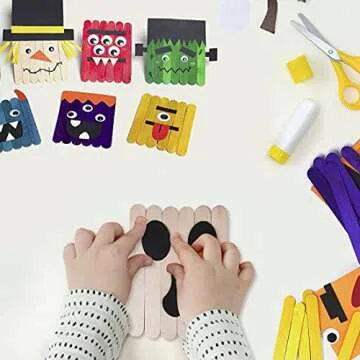 Geltvilra 10 Pack Halloween Arts and Crafts Kits for Kids Halloween Toys Monster DIY Assorted Pumpkins Frankenstein