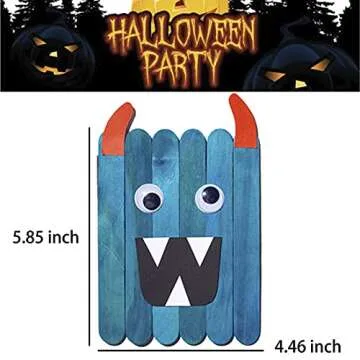 Geltvilra 10 Pack Halloween Arts and Crafts Kits for Kids Halloween Toys Monster DIY Assorted Pumpkins Frankenstein