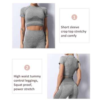 FeelinGirl Women's High Waist Butt Lifter Workout Set