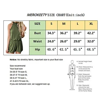 Chic MEROKEETY Women's Summer Halter Neck Jumpsuit Rompers in DyePink