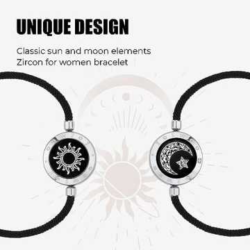 TOTWOO Touch Bracelets for Couples, Vibration & Light up for Love Couples| Long Distance Relationship Gifts for Girlfriend Bluetooth Pairing Jewelry