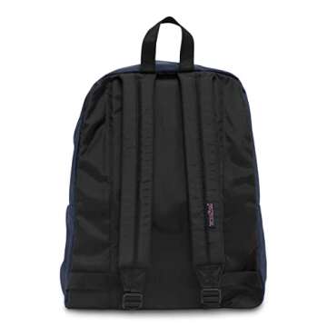 JanSport SuperBreak One Backpack Navy - Durable, Lightweight Bag with 1 Main Compartment, Front Utility Pocket with Built-in Organizer - Premium Backpack