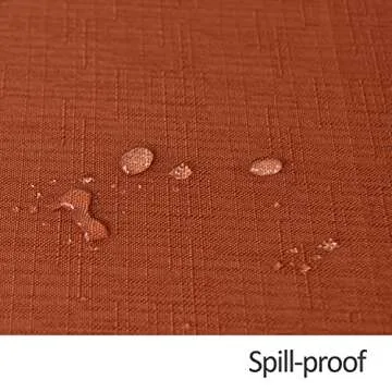 maxmill Slubby Textured Rectangle Tablecloth Water Resistant Wrinkle Free Spill-Proof, Soft Fall Table Cloth for Thanksgiving Parties Harvest Holiday Dinner, Halloween Decoration, 60 x 84 Inch Rust