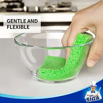 MR.SIGA Durable Non-Scratch Scrub Sponges for Dishes