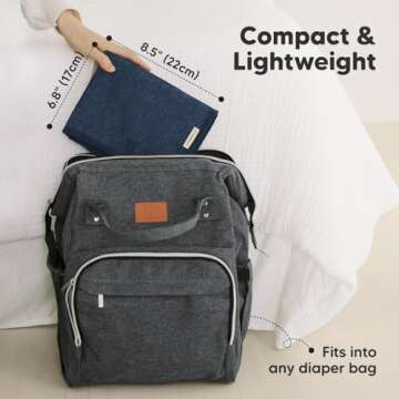 Portable Diaper Changing Pad - Waterproof & Foldable Baby Changing Mat - Compact Travel Essential (N...