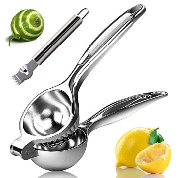 Monkkino Stainless Steel Lemon Squeezer with Bonus Zester