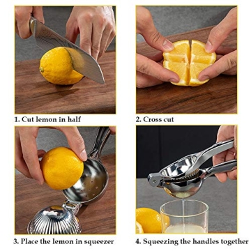 Monkkino Stainless Steel Lemon Squeezer with Bonus Zester