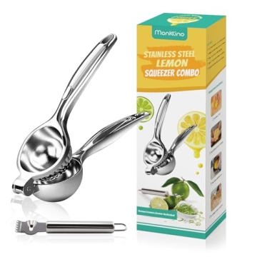 Monkkino Stainless Steel Lemon Squeezer with Bonus Zester