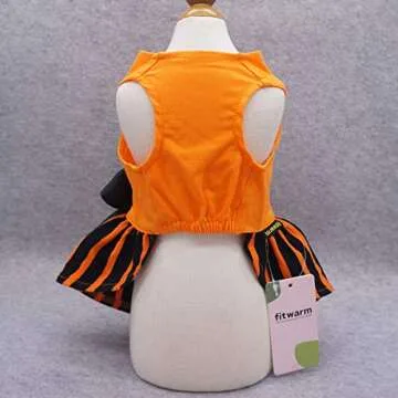 Fitwarm Halloween Dog Dress Soft Cotton Medium Costume