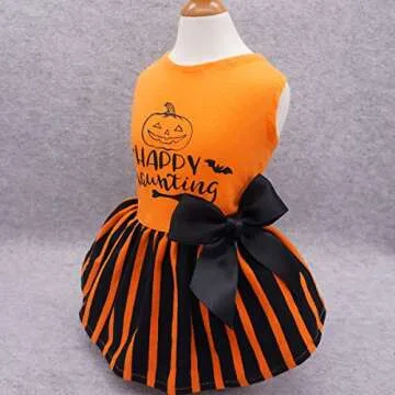 Fitwarm Halloween Dog Dress Soft Cotton Medium Costume