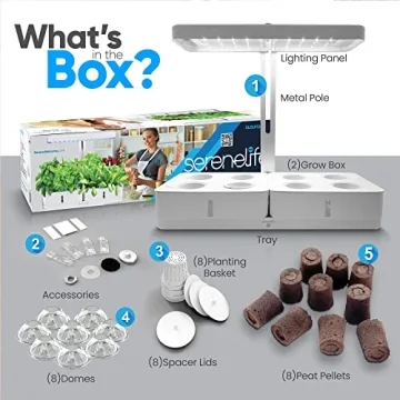 SereneLife Hydroponic Herb Garden Kit for Indoor Gardening
