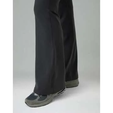 Colorfulkoala Women's Dreamlux Workout Flare Leggings High Waisted Wide Leg Bootcut Yoga Pants 29.5" Inseam (S, Dark Carbon)