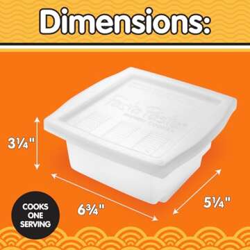 The Original Fasta Pasta Microwave Ramen Cooker w Lid and Built-in Strainer- No More Messes, Waiting for Water to Boil,or Sticky Noodles- Perfect Al Dente Pasta Every time- Patented, It Really Works