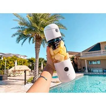 Teami MIXit Portable Blender 2.0 - USB Rechargeable, 18.6oz, GLASS - Use at the Office or Gym - 30 Seconds for Smoothies and Protein Shakes, Personal Blender with 6 Powerful Stainless Blades (Black)