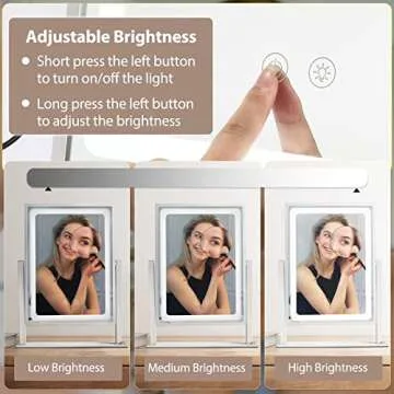 IBRIGHTSO Vanity Mirror with Lights, Hollywood Makeup Mirror with Lights, Touch Control, 3 Color Lig...