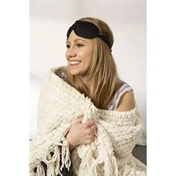 Bucky 40 Blinks No Pressure Solid Eye Mask for Sleep & Travel, Black, One Size