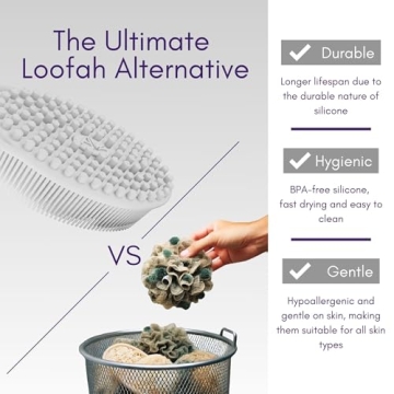 Avilana Silicone Body Scrubber for Gentle Cleansing Alternative