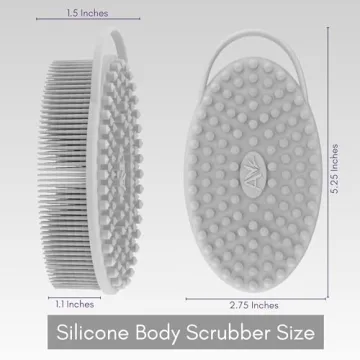 Avilana Silicone Body Scrubber for Gentle Cleansing Alternative