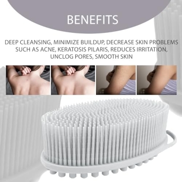 Avilana Silicone Body Scrubber for Gentle Cleansing Alternative