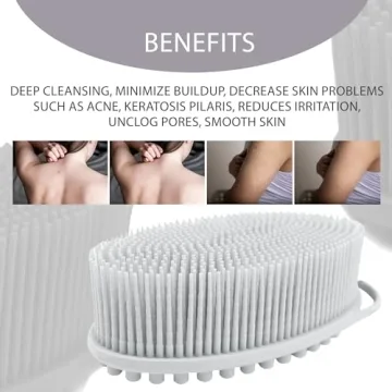 Avilana Silicone Body Scrubber for Gentle Cleansing Alternative