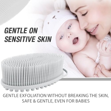 Avilana Silicone Body Scrubber for Gentle Cleansing Alternative