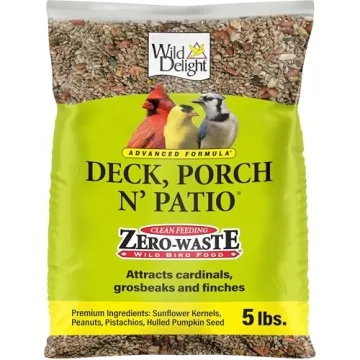 Wild Delight Deck, Porch N' Patio No Waste Bird Food, 5 lb, (374050)
