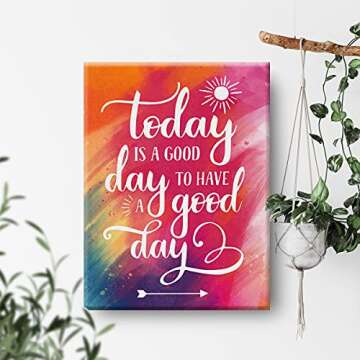 Motivational Canvas Art Framed 12x15 Inspirational Print