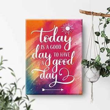 Motivational Canvas Art Framed 12x15 Inspirational Print