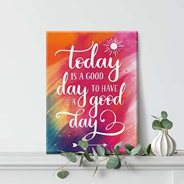 Motivational Canvas Art Framed 12x15 Inspirational Print