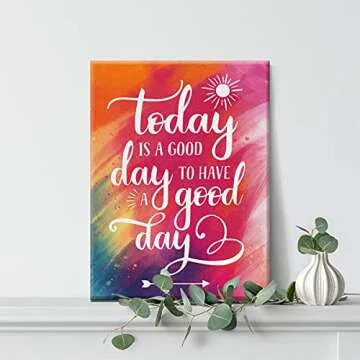 Motivational Canvas Art Framed 12x15 Inspirational Print