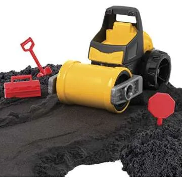 Kinetic Sand Pave & Play Set with Toy Truck and Black Sand