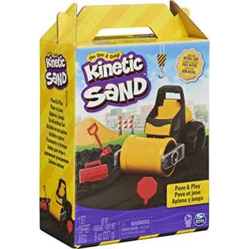 Kinetic Sand Pave & Play Set with Toy Truck and Black Sand