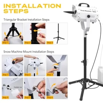 Magical UPGREY 1500W Snow Machine for Events & Parties