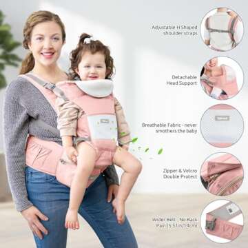 Ergonomic Safotad Baby Carrier for Newborns & Toddlers