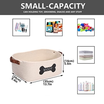 Morezi Cotton Rope Dog Toy Basket - Stylish Pet Storage Solution