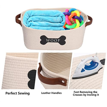 Morezi Cotton Rope Dog Toy Basket - Stylish Pet Storage Solution