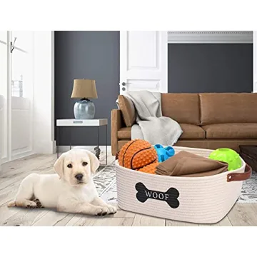 Morezi Cotton Rope Dog Toy Basket - Stylish Pet Storage Solution