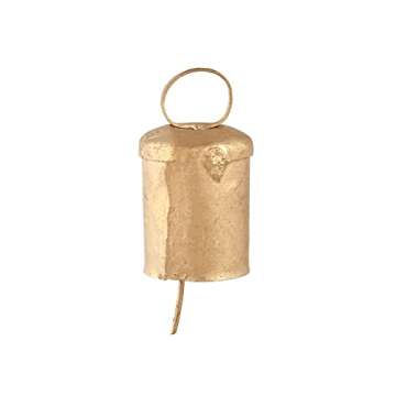 KRATI EXPORTS Barn Bells in Small Sizes- 20 Distinctive Golden Rustic Bells - Full of Beautiful Rough Hewn Variations - Perfect for Home Decor Christmas Jingle Bells