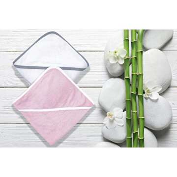 Ultimate Comfort Baby Hooded Towels in Bamboo - 2 Pack