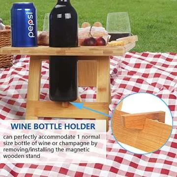 Portable Folding Wine Picnic Table - Perfect for Outdoors