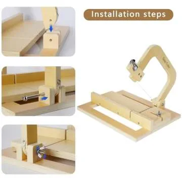 Wooden Soap Cutters for Soap Making,Soap Slicer for DIY Soap, Cheese, Butter, Cake, Bread Making.Adjustable Wire Soap Cutter